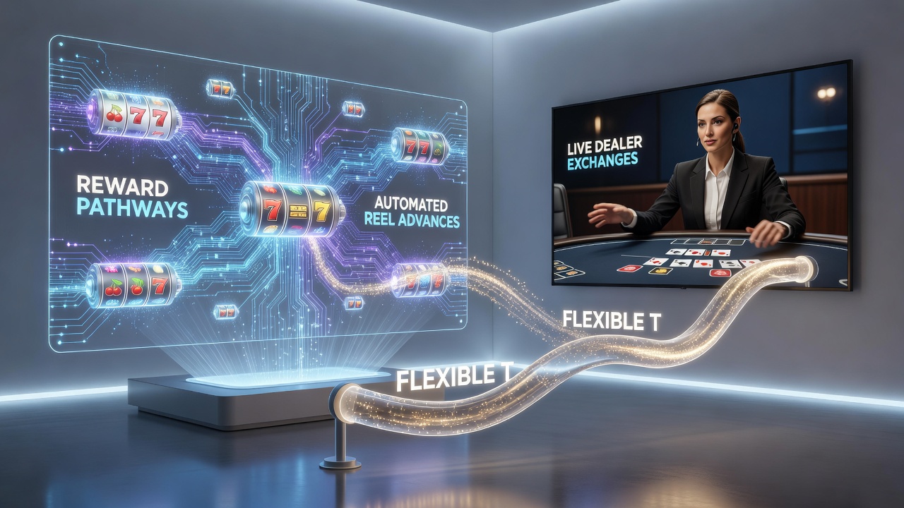 Darstellung flexibler Transaktionskanäle und kontinuierlicher Assistenznetzwerke in hybriden Spielumgebungen